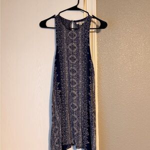 Billabong Blue and White Patterned Top